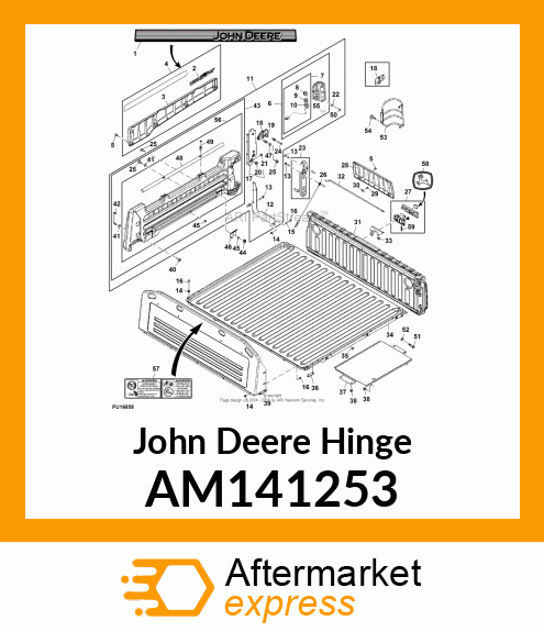 ASSY, SUPPORT HINGE LH AM141253