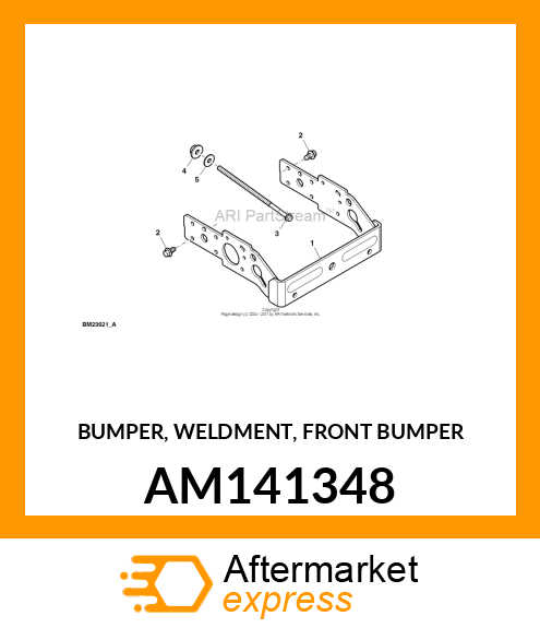 BUMPER, WELDMENT, FRONT BUMPER AM141348