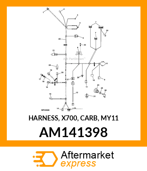 HARNESS, X700, CARB, MY11 AM141398