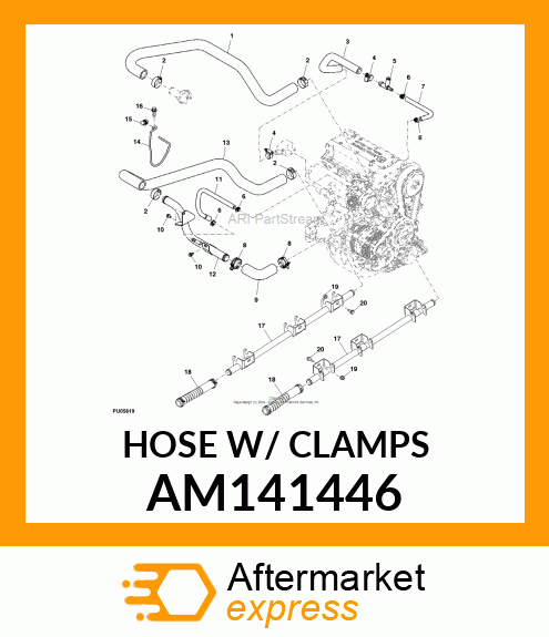 HOSE, HOSE ASSEMBLY, ELBOW AM141446