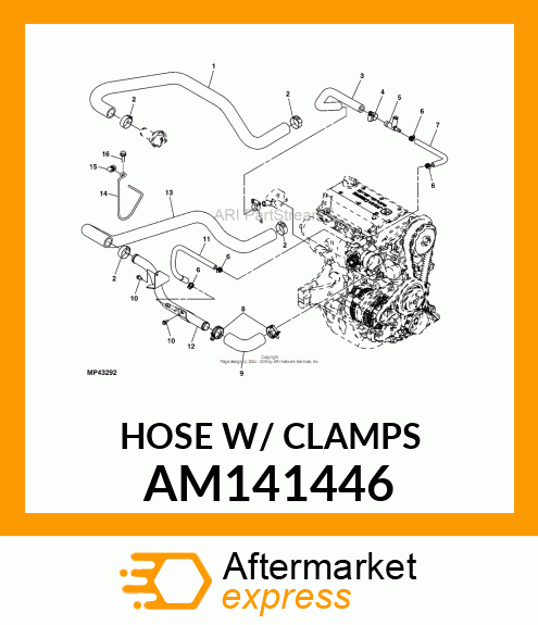 HOSE, HOSE ASSEMBLY, ELBOW AM141446