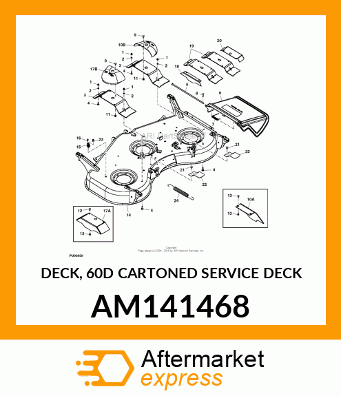 DECK, 60D CARTONED SERVICE DECK AM141468