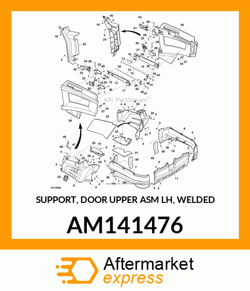 SUPPORT, DOOR UPPER ASM LH, WELDED AM141476