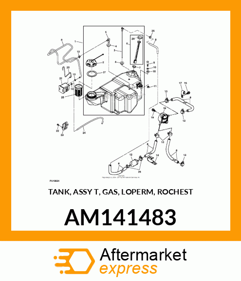 TANK, ASSY T, GAS, LOPERM, ROCHEST AM141483