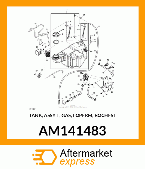 TANK, ASSY T, GAS, LOPERM, ROCHEST AM141483