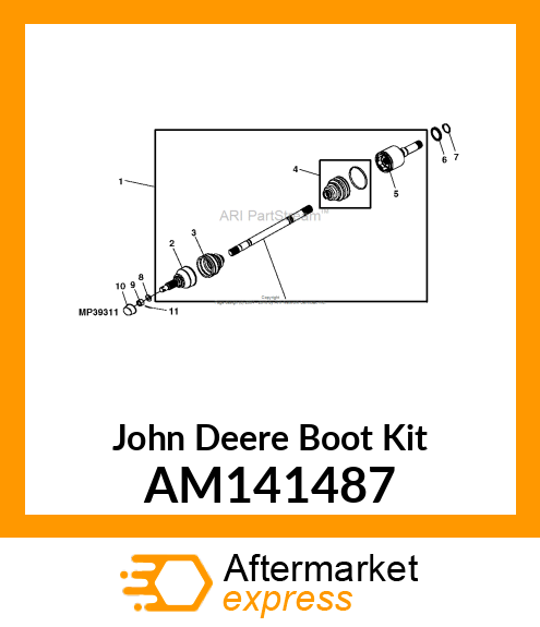 KIT, REAR OUTBOARD CV BOOT AM141487