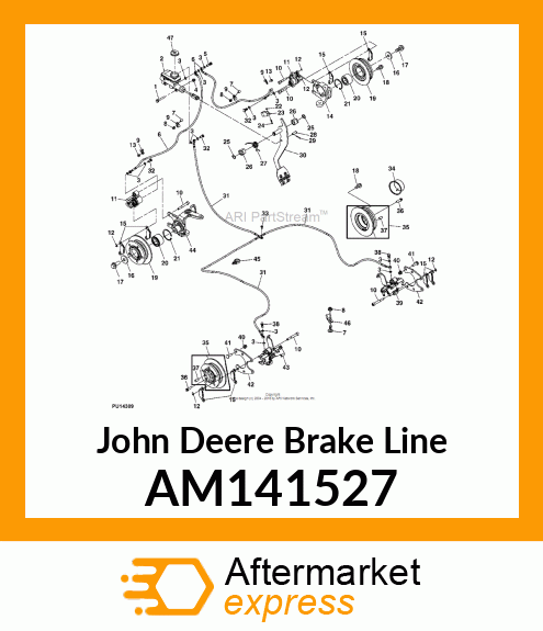 BRAKE LINE, BRAKE LINE, FRONT AM141527