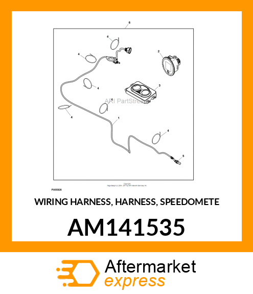 WIRING HARNESS, HARNESS, SPEEDOMETE AM141535