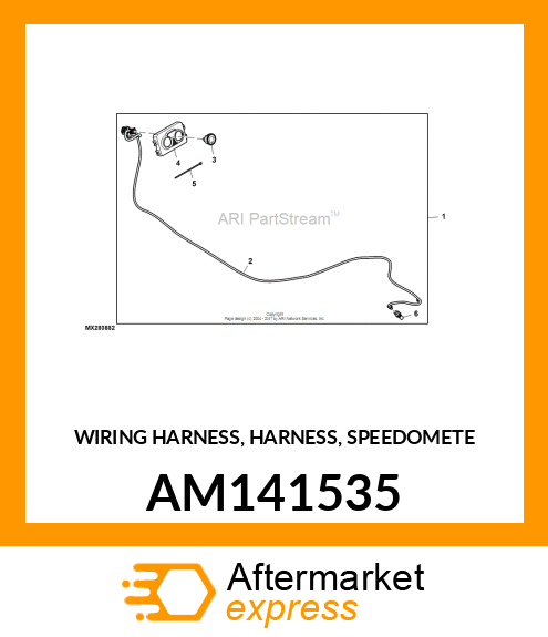 WIRING HARNESS, HARNESS, SPEEDOMETE AM141535