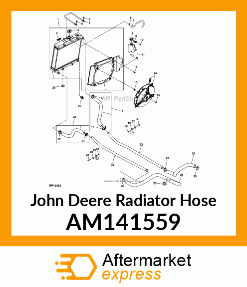 HOSE, RADIATOR TOP TANK, HPX/XUV AM141559