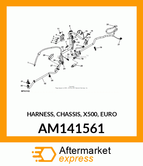 HARNESS, CHASSIS, X500, EURO AM141561
