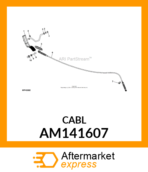 CABLE, GAS THROTTLE (HPX) AM141607