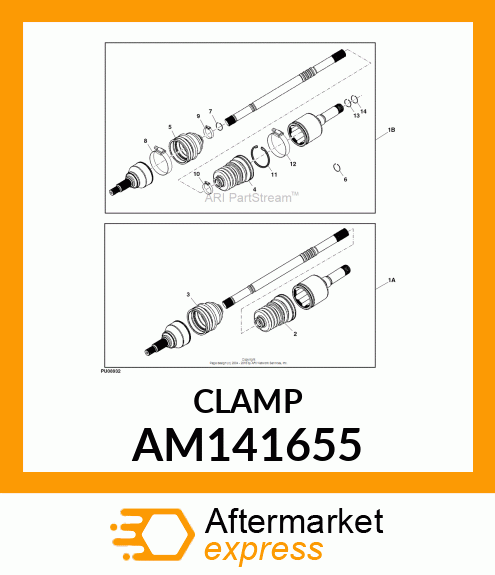 CLAMP, SHAFT AM141655