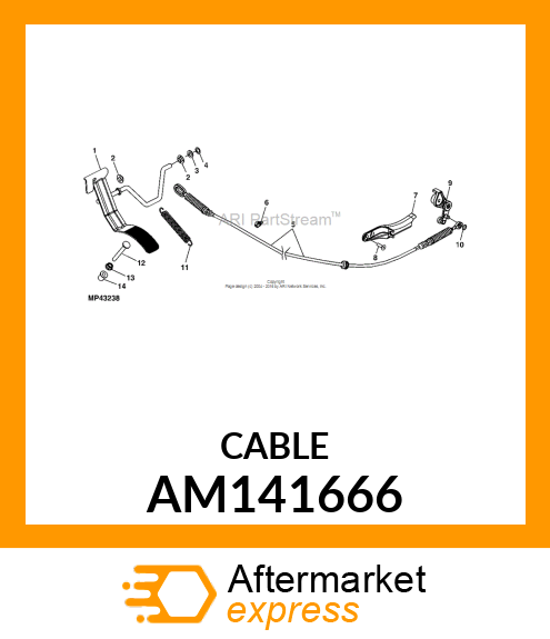 CABLE, THROTTLE AM141666