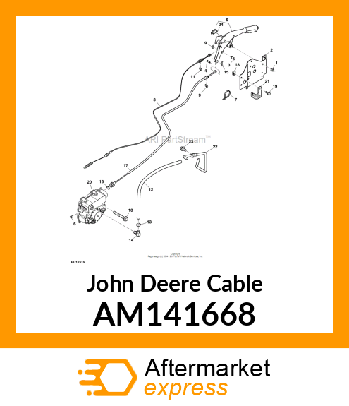 CABLE, DIFFERENTIAL LOCK CONTROL AM141668