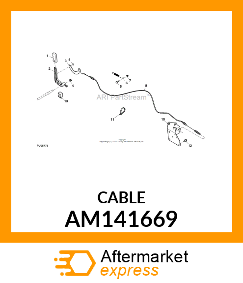 CABLE, DIFFERENTIAL LOCK (XUV) AM141669