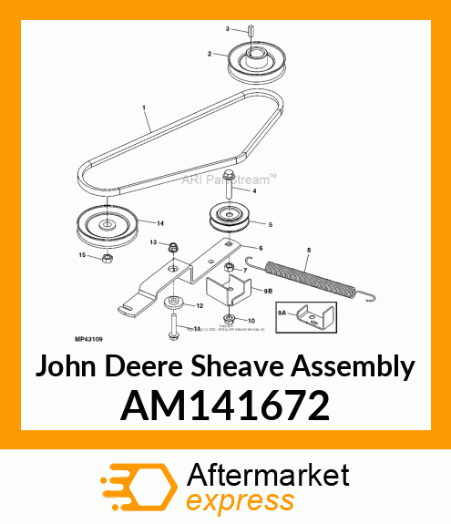 SHEAVE ASSEMBLY, TRACTION DRIVE AM141672