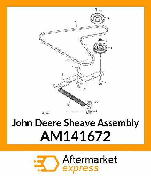 SHEAVE ASSEMBLY, TRACTION DRIVE AM141672