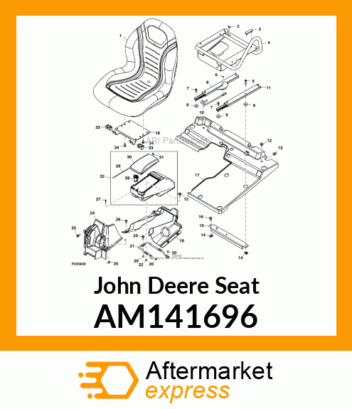 SEAT, TAN 21" HIGH BACK, AM141696