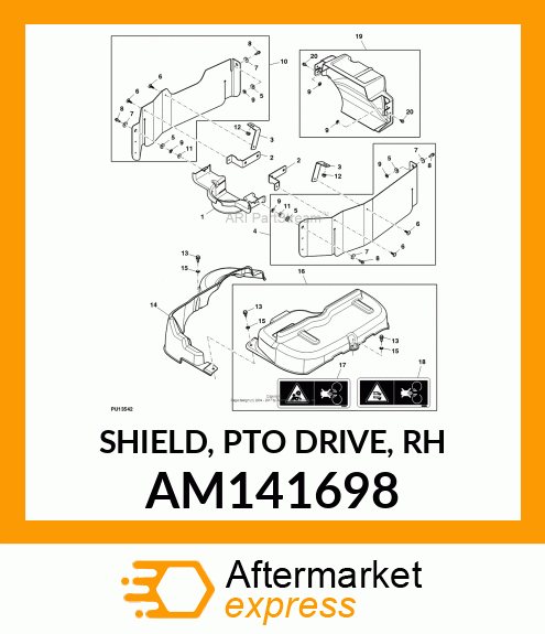 SHIELD, PTO DRIVE, RH AM141698