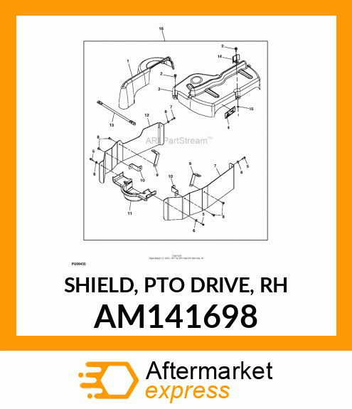 SHIELD, PTO DRIVE, RH AM141698