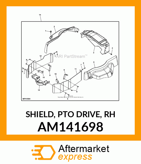 SHIELD, PTO DRIVE, RH AM141698