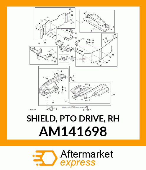 SHIELD, PTO DRIVE, RH AM141698