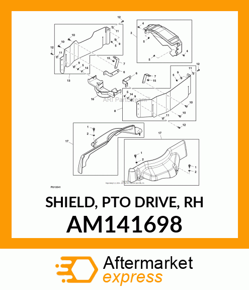 SHIELD, PTO DRIVE, RH AM141698