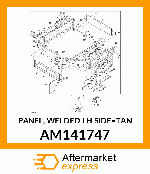 PANEL, WELDED LH SIDE_TAN AM141747