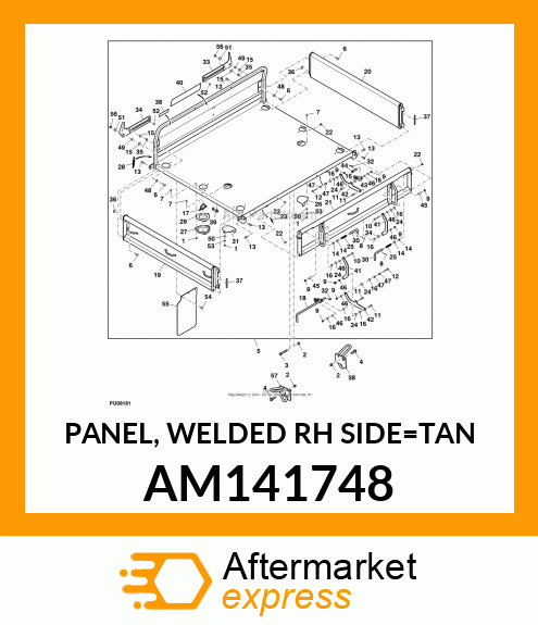 PANEL, WELDED RH SIDE_TAN AM141748