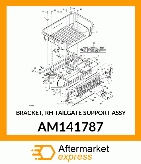 BRACKET, RH TAILGATE SUPPORT ASSY AM141787