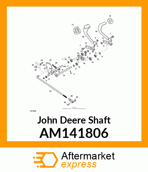 SHAFT, WELDED FORWARD PEDAL AM141806