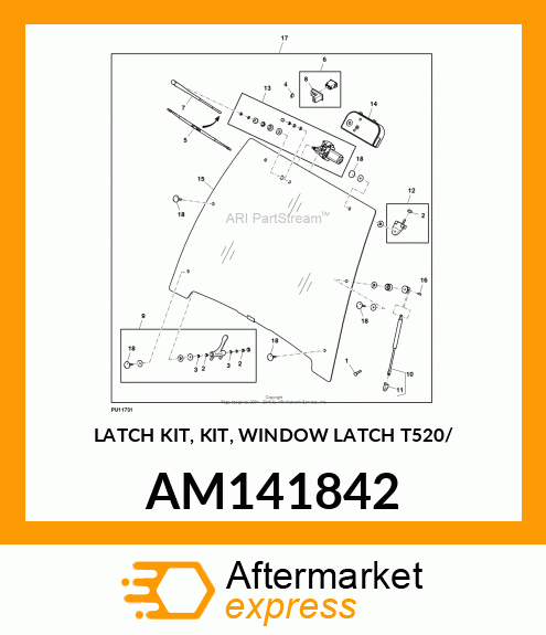 LATCH KIT, KIT, WINDOW LATCH T520/ AM141842