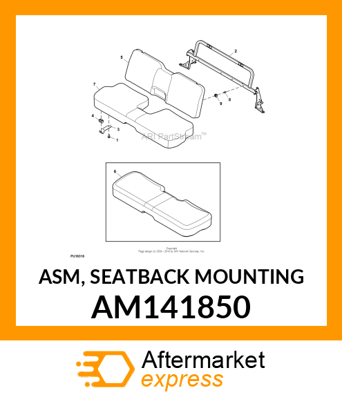 ASM, SEATBACK MOUNTING AM141850