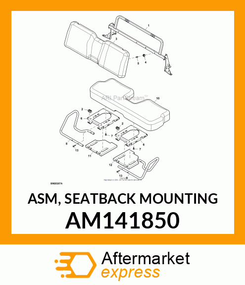 ASM, SEATBACK MOUNTING AM141850