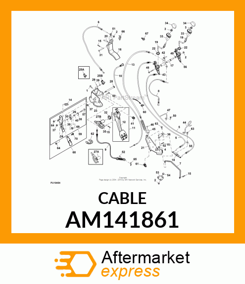 CABLE, PARK / DIFF LOCK AM141861