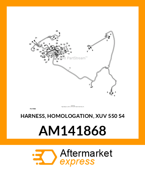 HARNESS, HOMOLOGATION, XUV 550 S4 AM141868