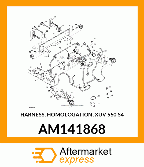 HARNESS, HOMOLOGATION, XUV 550 S4 AM141868