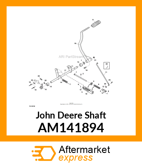 WELDED, BRAKE SHAFT AM141894