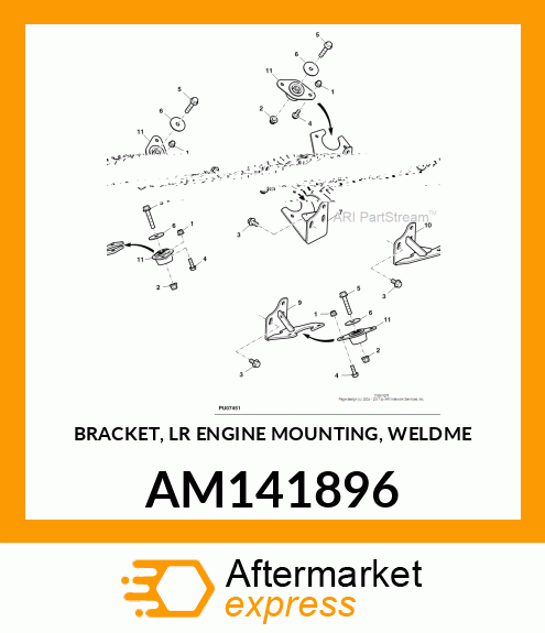 BRACKET, LR ENGINE MOUNTING, WELDME AM141896