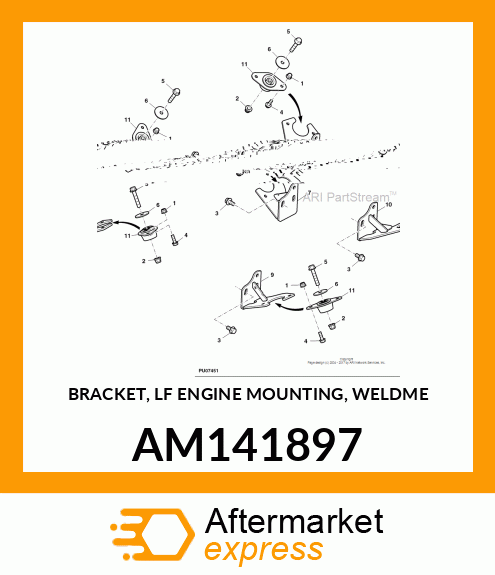 BRACKET, LF ENGINE MOUNTING, WELDME AM141897