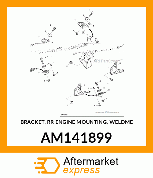 BRACKET, RR ENGINE MOUNTING, WELDME AM141899