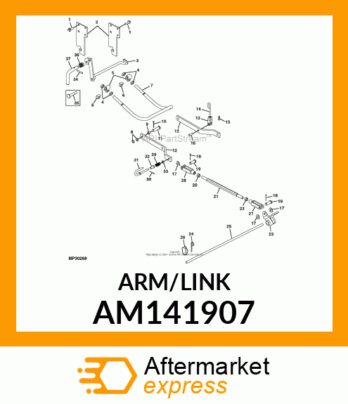 ROD, ROD DRAFT ROD ASSY X AM141907