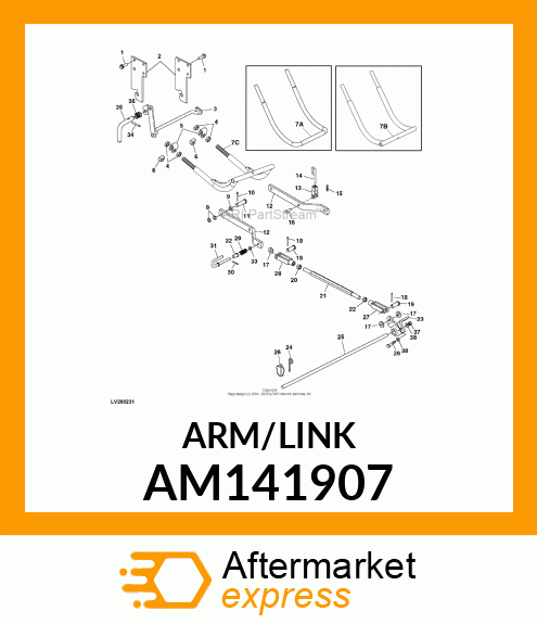 ROD, ROD DRAFT ROD ASSY X AM141907