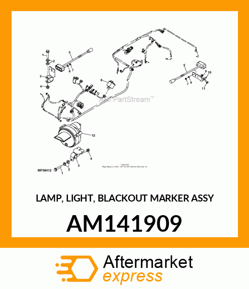 LAMP, LIGHT, BLACKOUT MARKER ASSY AM141909