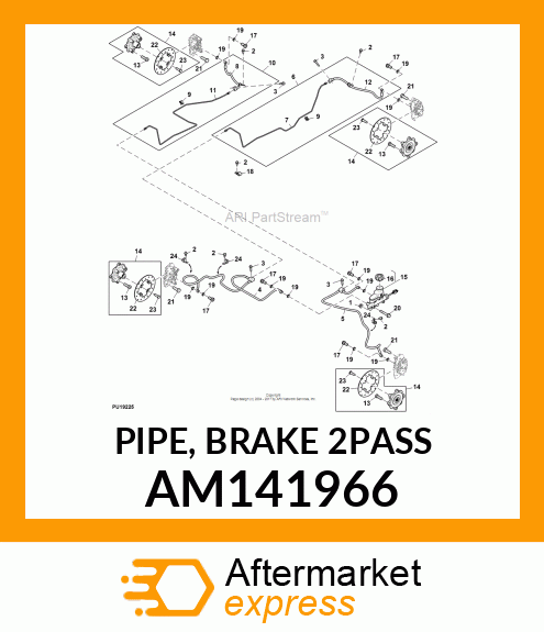 PIPE, BRAKE 2PASS AM141966