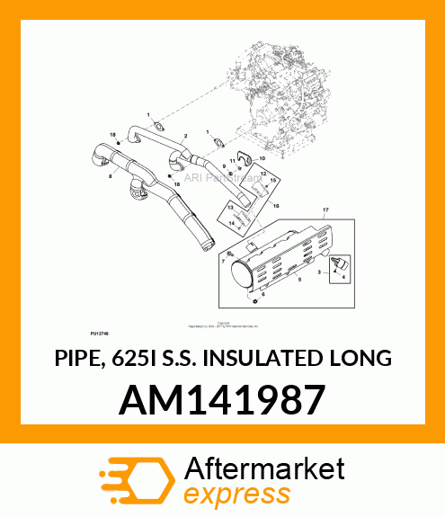 PIPE, 625I S.S. INSULATED LONG AM141987