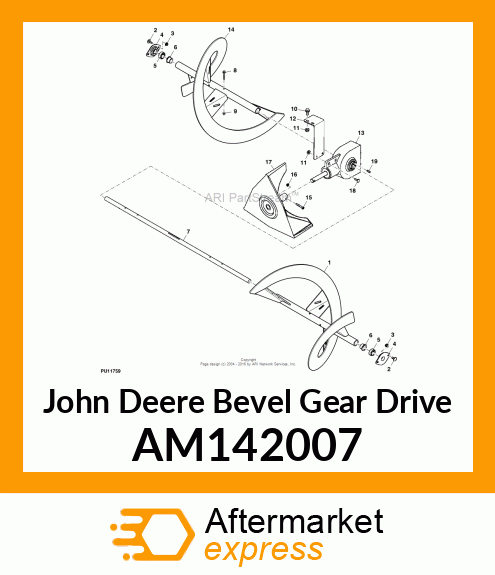 GEARBOX, AUGER (19) AM142007