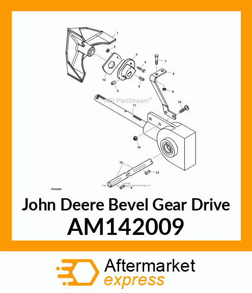 BEVEL GEAR DRIVE, GEARBOX, AUGER 2 AM142009