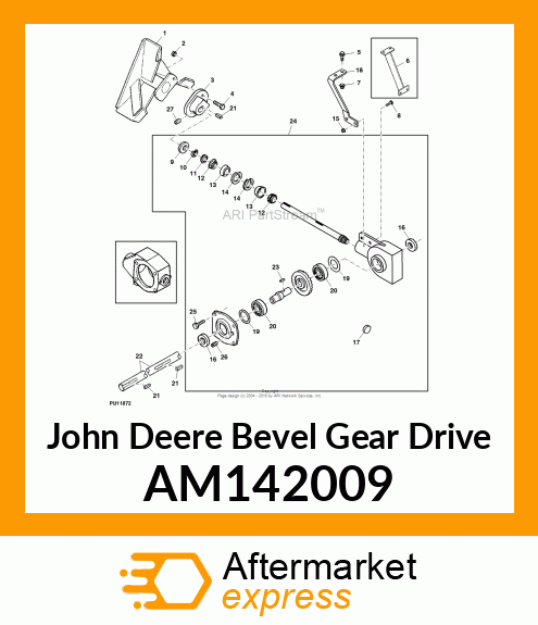 BEVEL GEAR DRIVE, GEARBOX, AUGER 2 AM142009